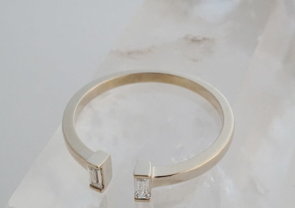 Stevie Adjustable Baguette Ring