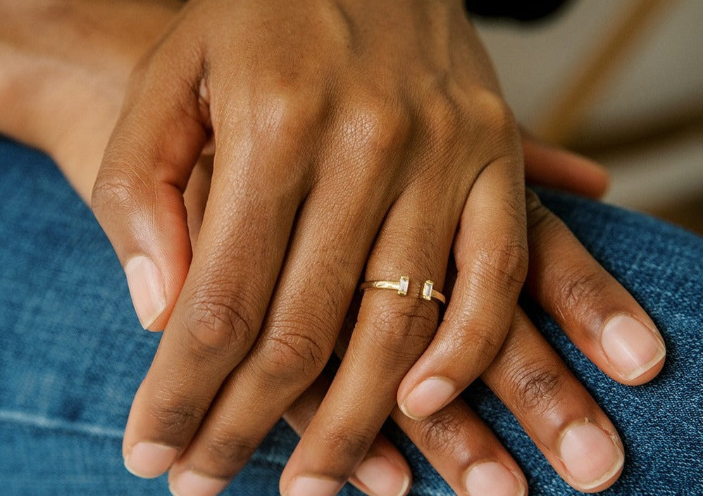 Stevie Adjustable Baguette Ring