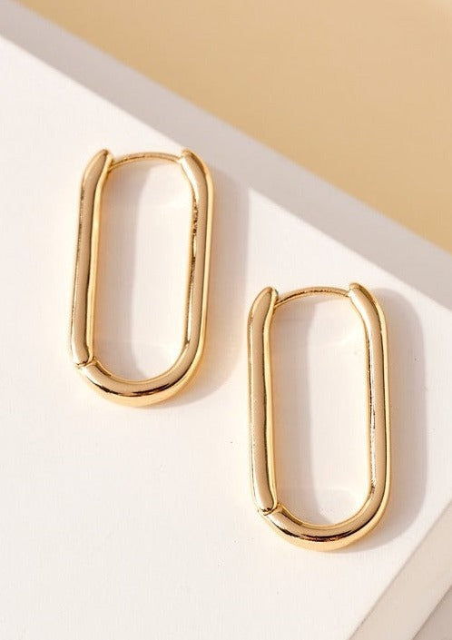 Symmetrical Oval Hoop Earrings