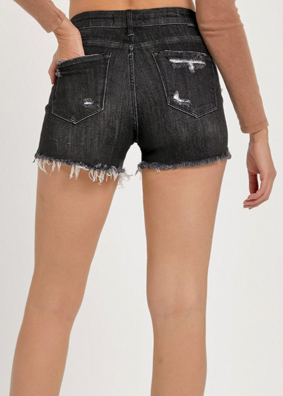 Caden Mid Rise Denim Shorts