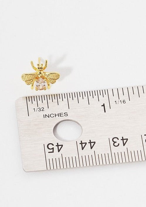 Bee Gold Dipped Post Earrings