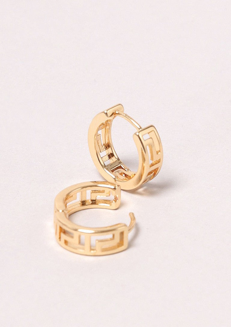 Eve Carved Hoop Earrings