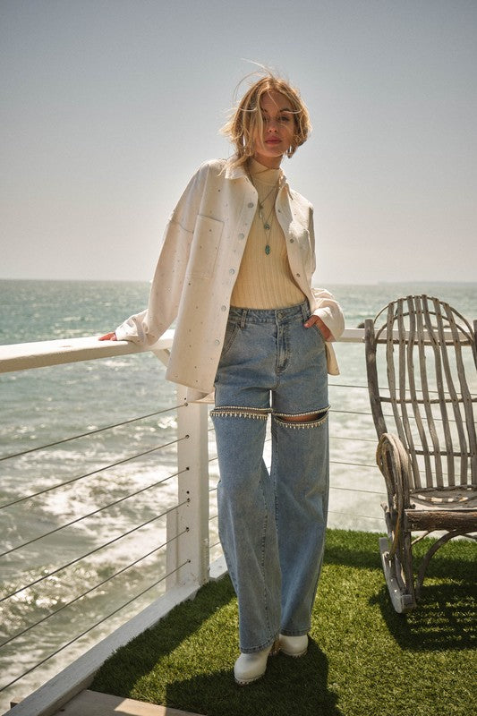 Taylor Denim Rhinestone Jeans