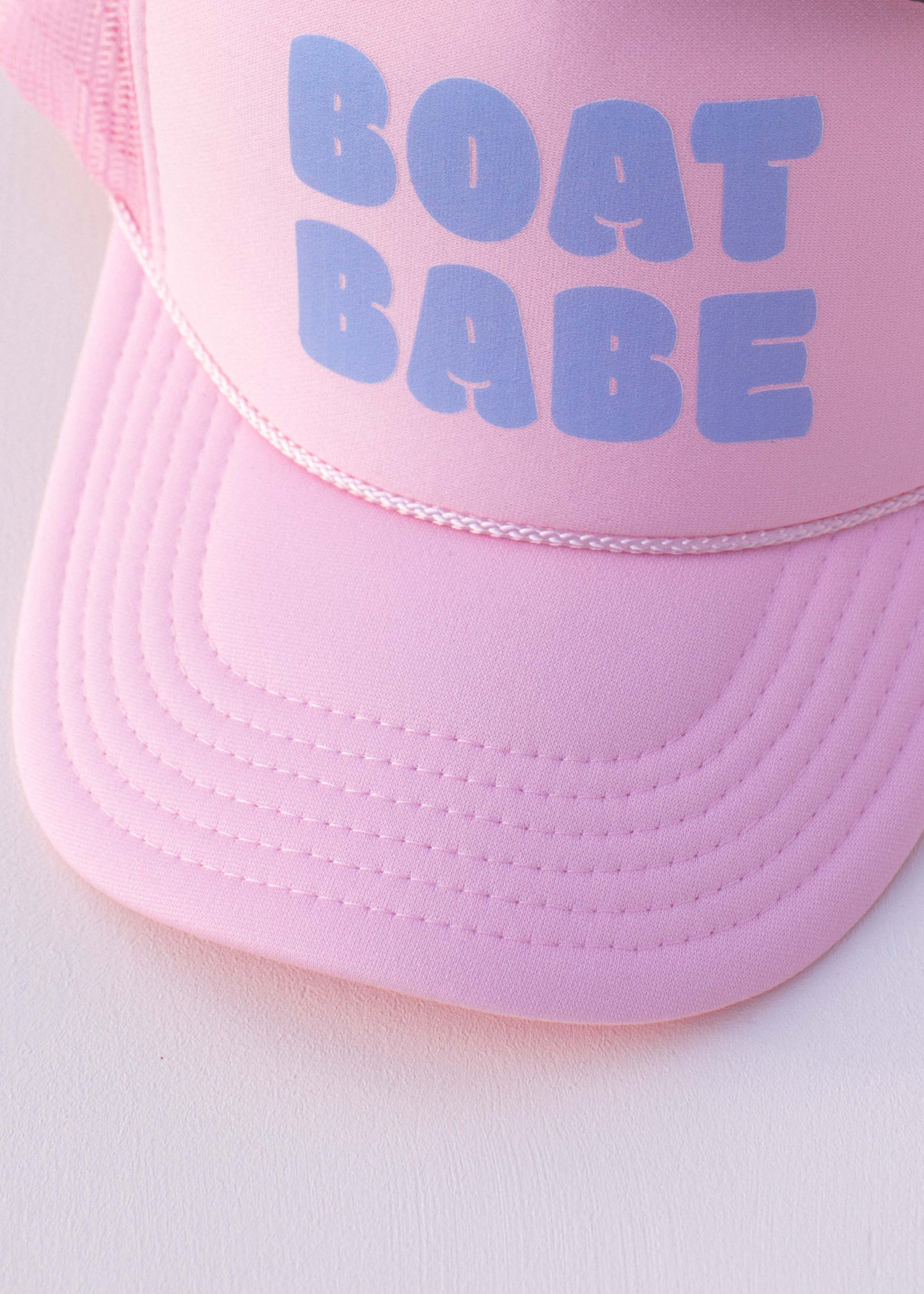Boat Babe Trucker Hat - Pink