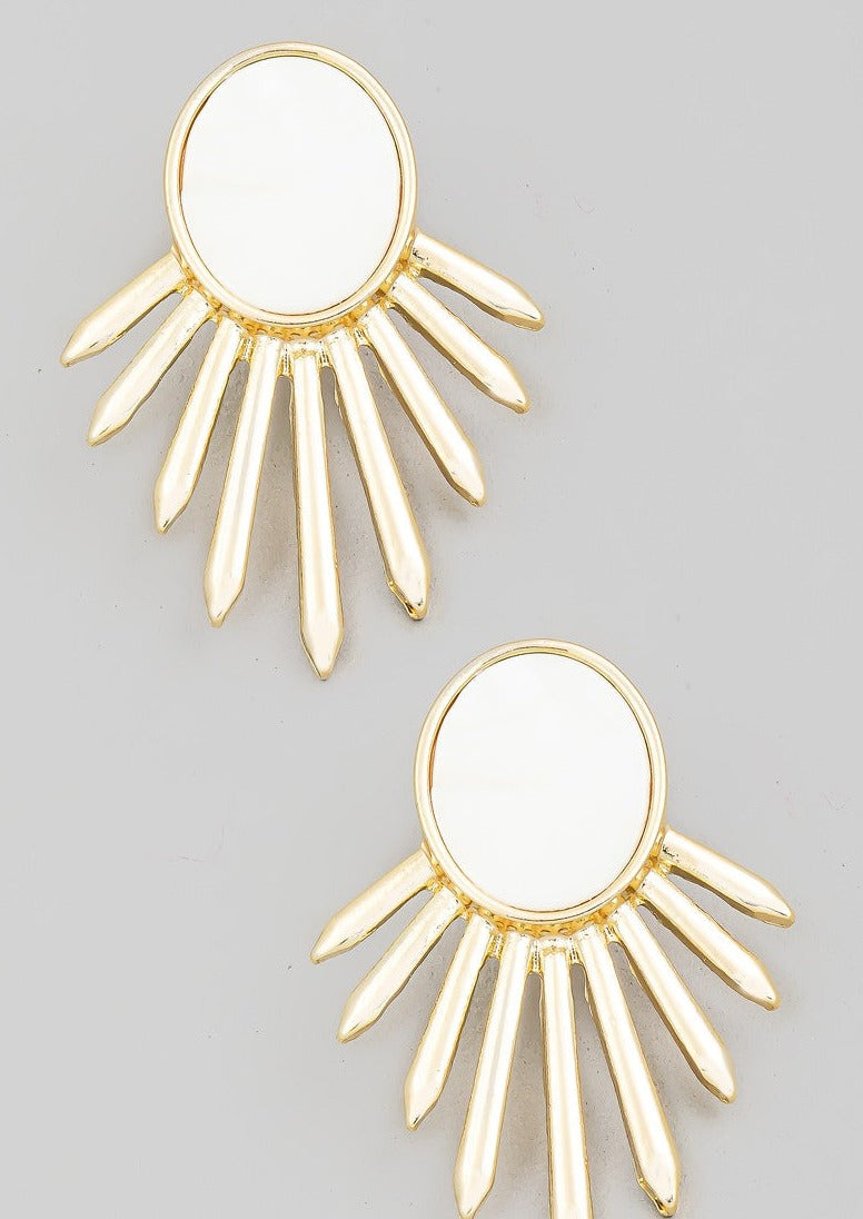 Pearl Burst Stud Earrings