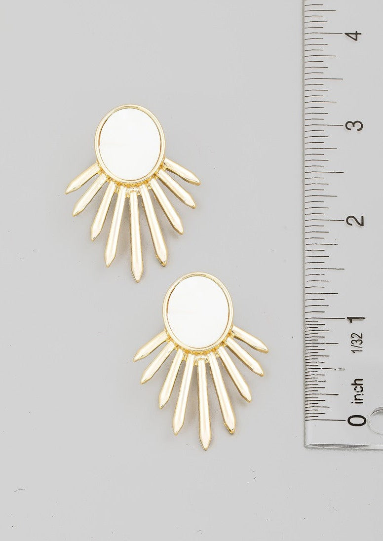 Pearl Burst Stud Earrings