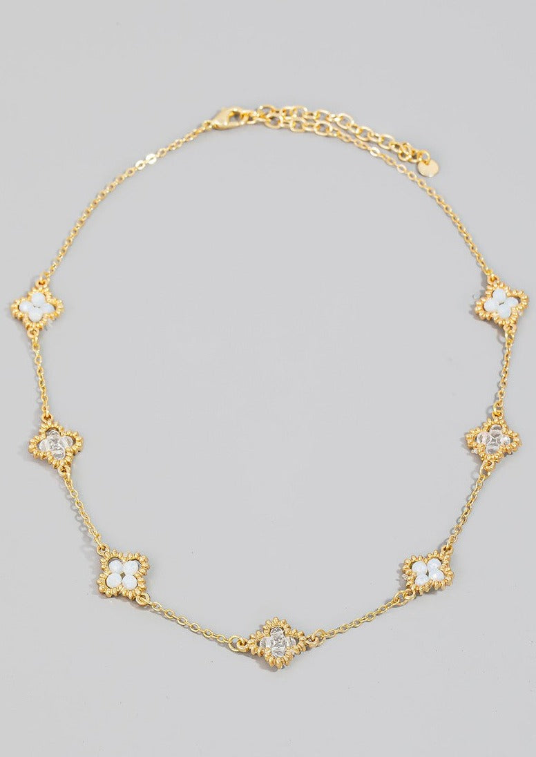 Beaded Clover Necklace