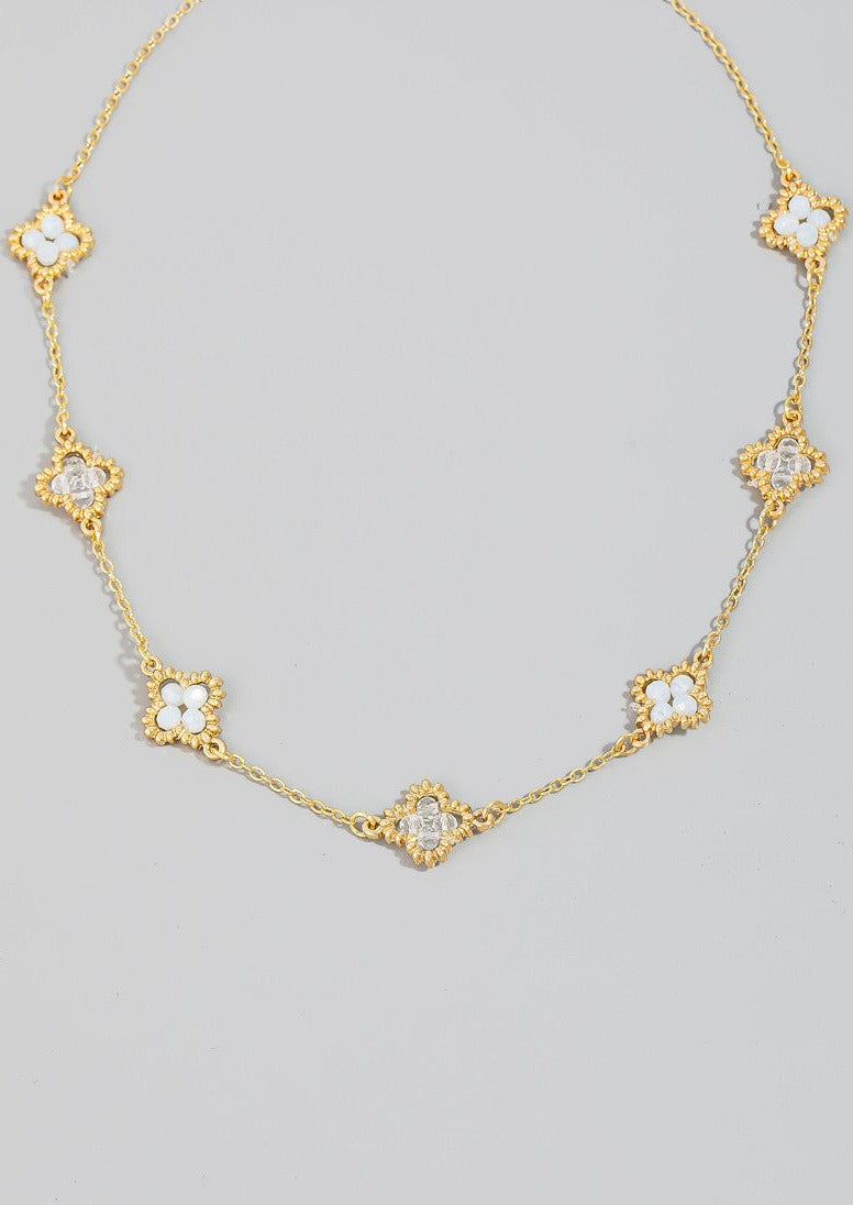 Beaded Clover Necklace