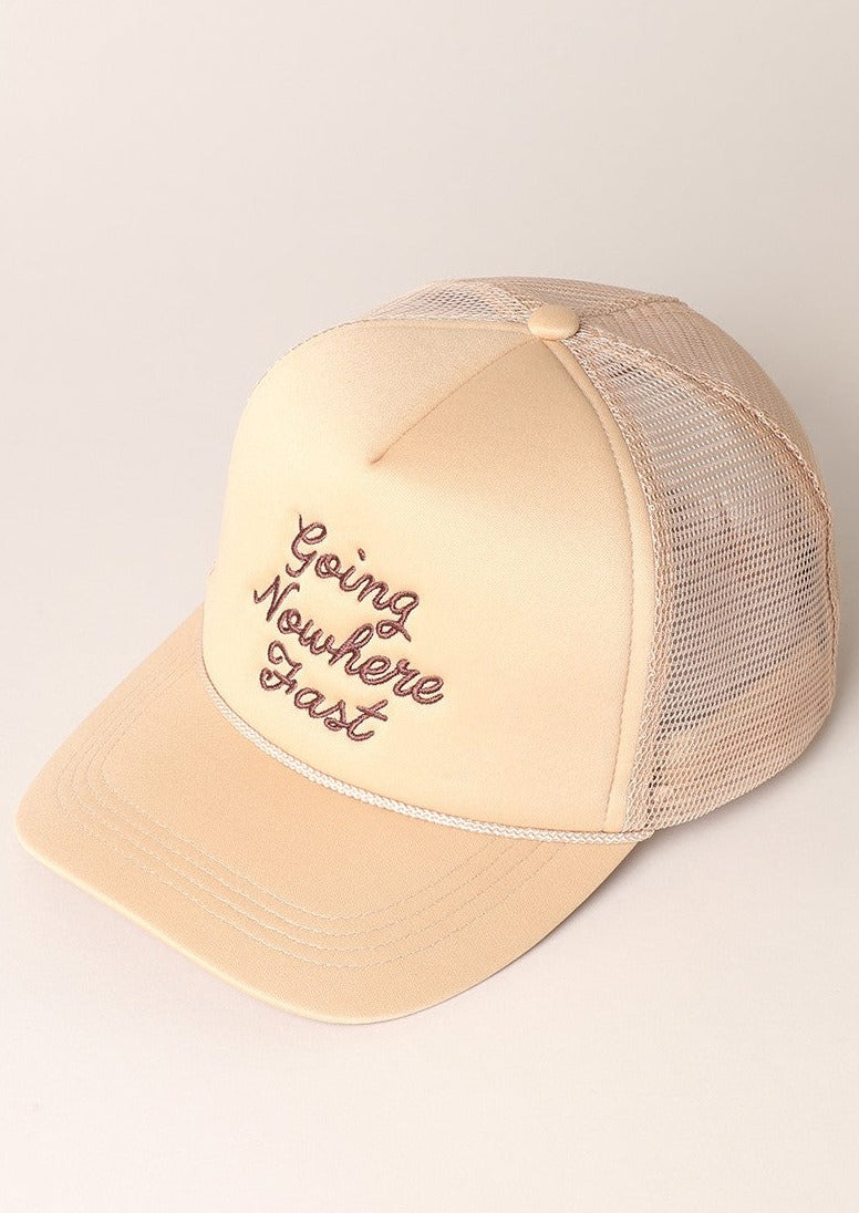 Going Nowhere Fast Trucker Hat