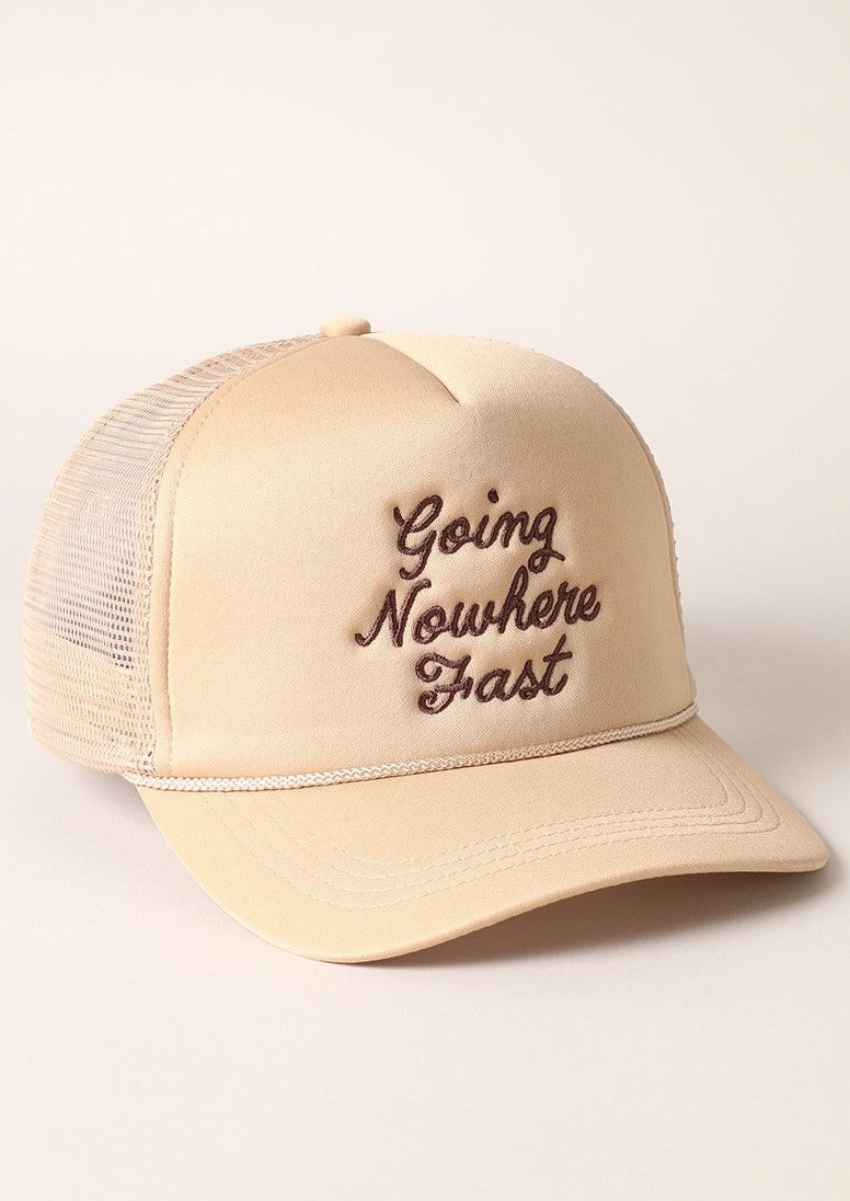 Going Nowhere Fast Trucker Hat