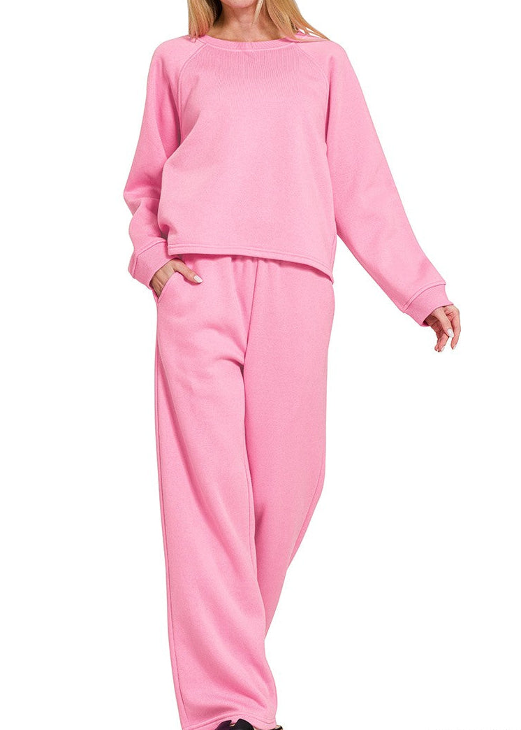 Fireside Fleece Set - Pink
