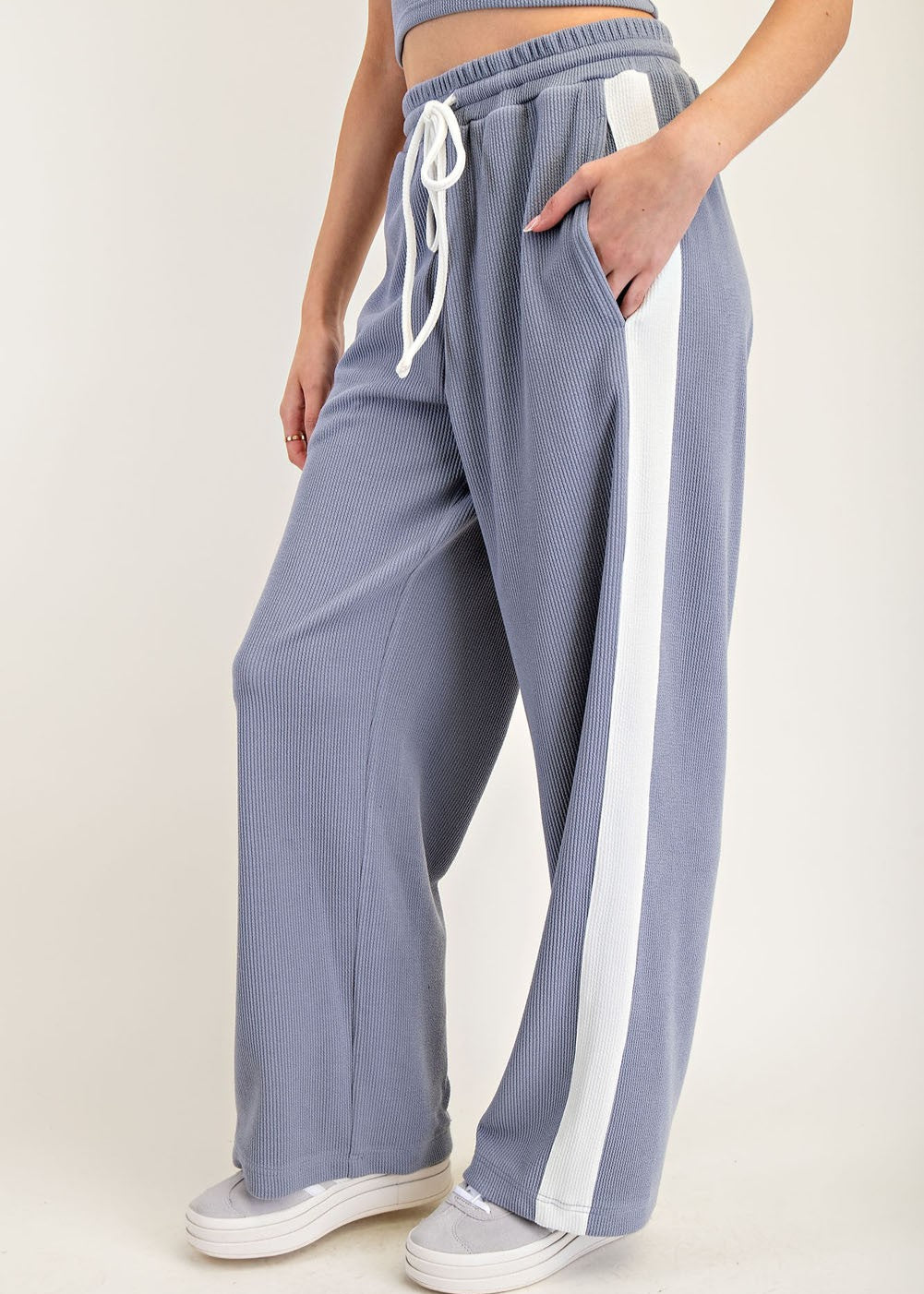 Kolby Side Line Pants - Blue