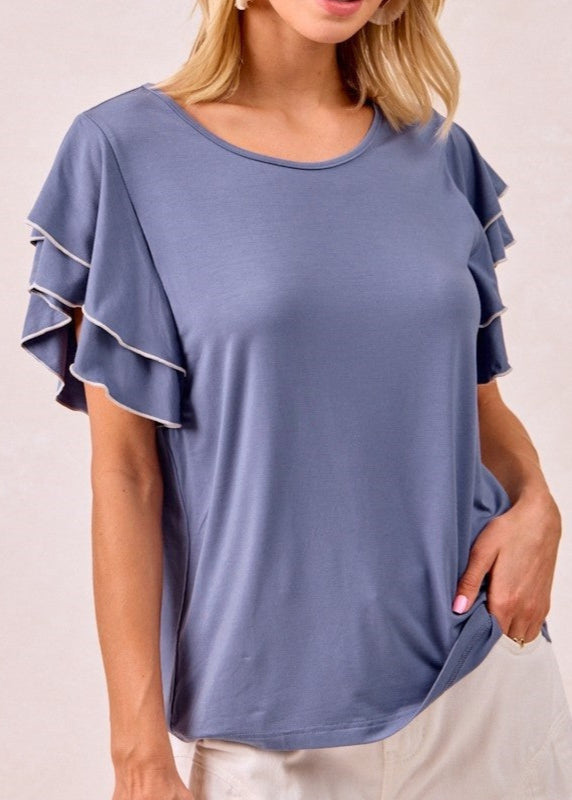 Darcy Ruffle Sleeve Top