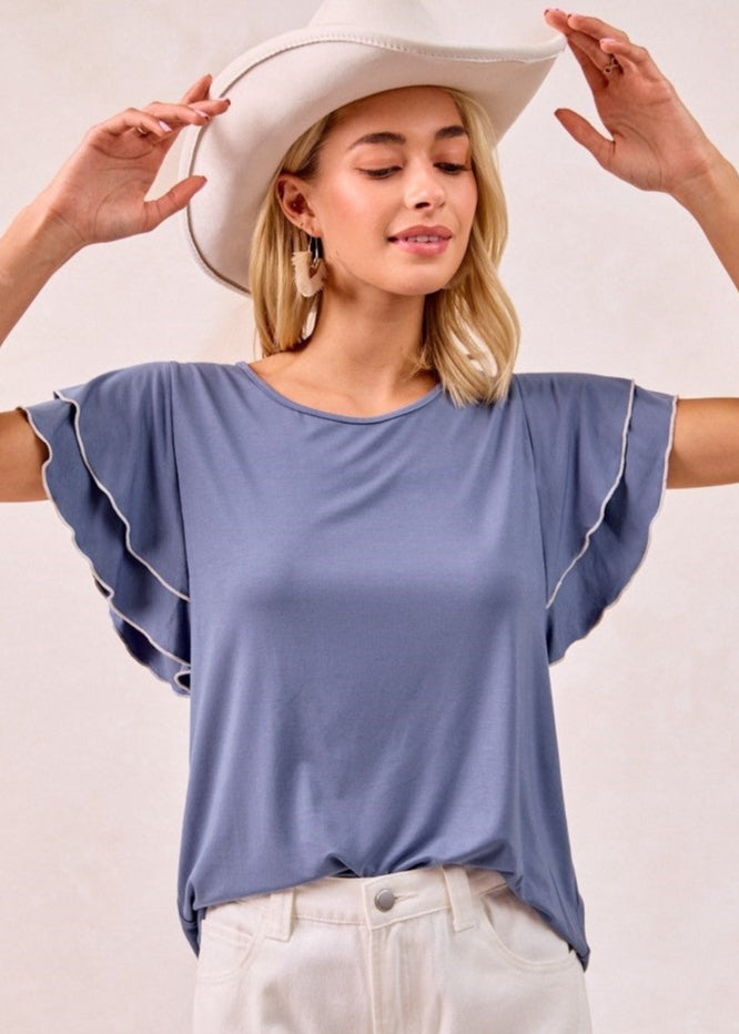 Darcy Ruffle Sleeve Top