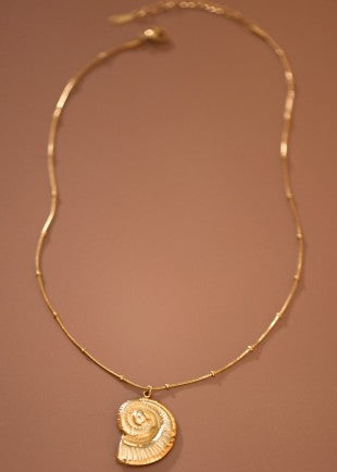 Golden Conch Shell Necklace
