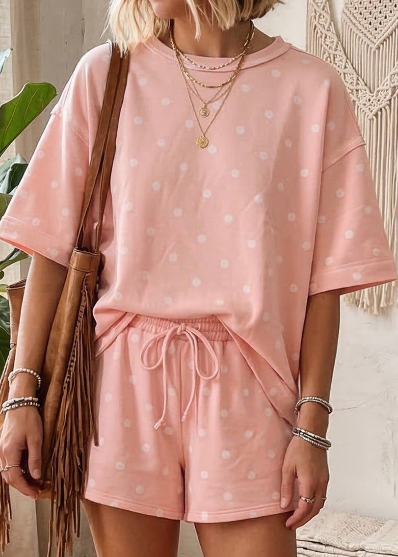 Lia Relaxed Fit Polka Dot Set