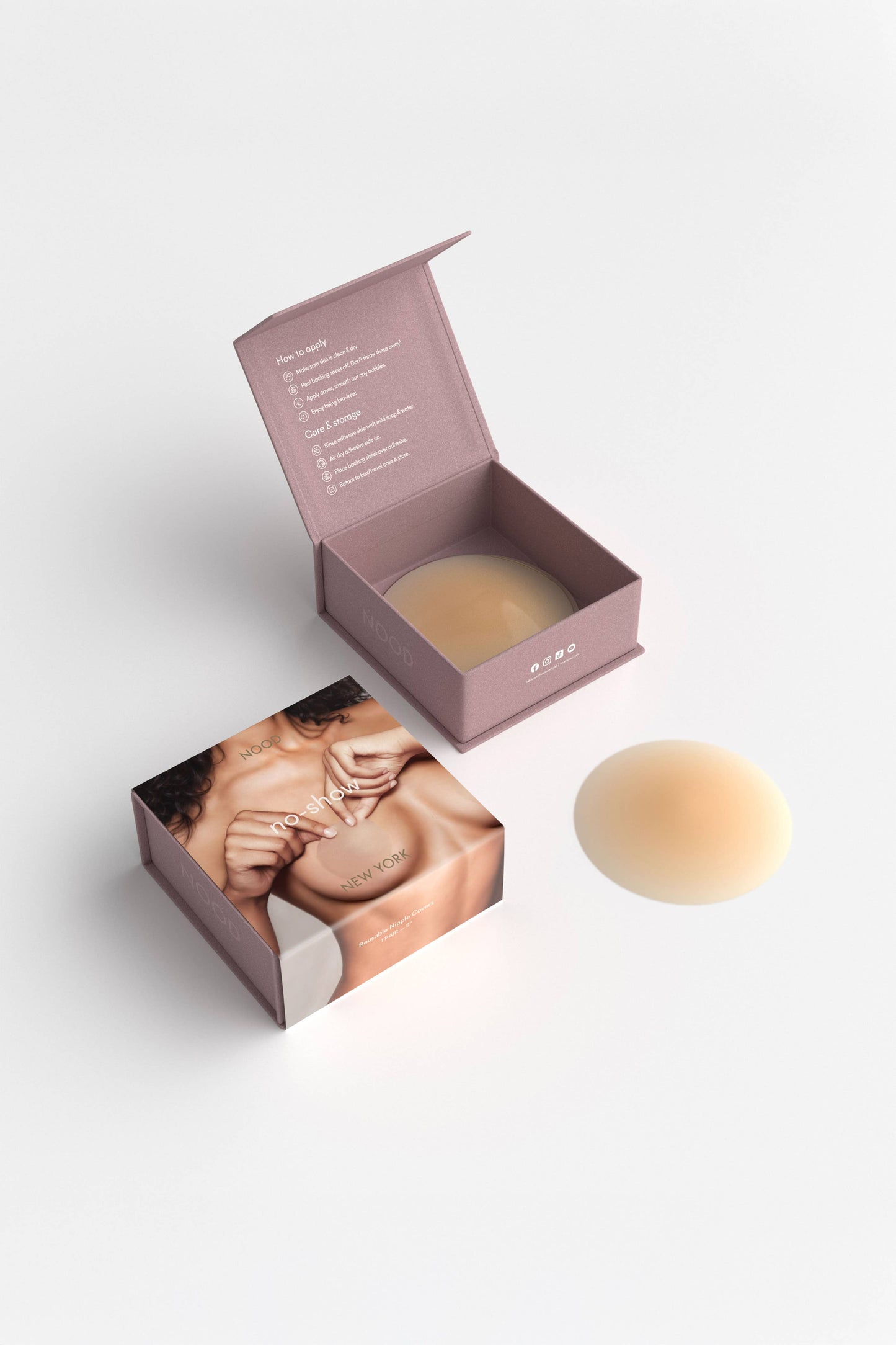 3in. No-Show | Reusable Adhesive Nipple Covers: No 5 Soft Tan