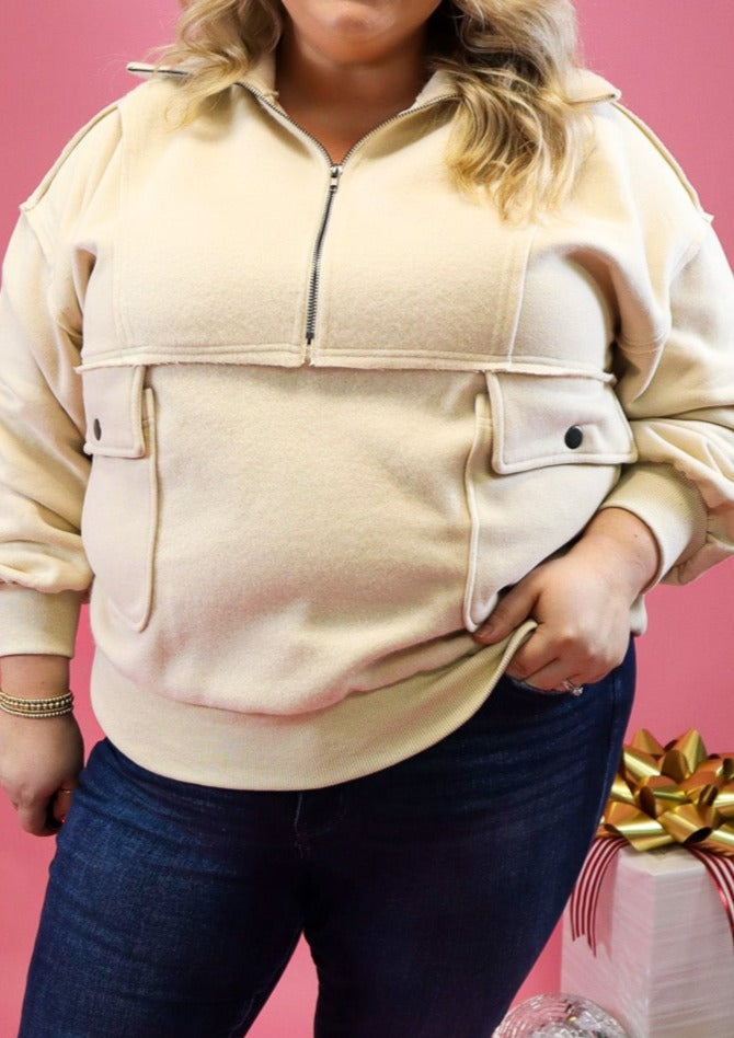 Delilah Half Zip Pullover