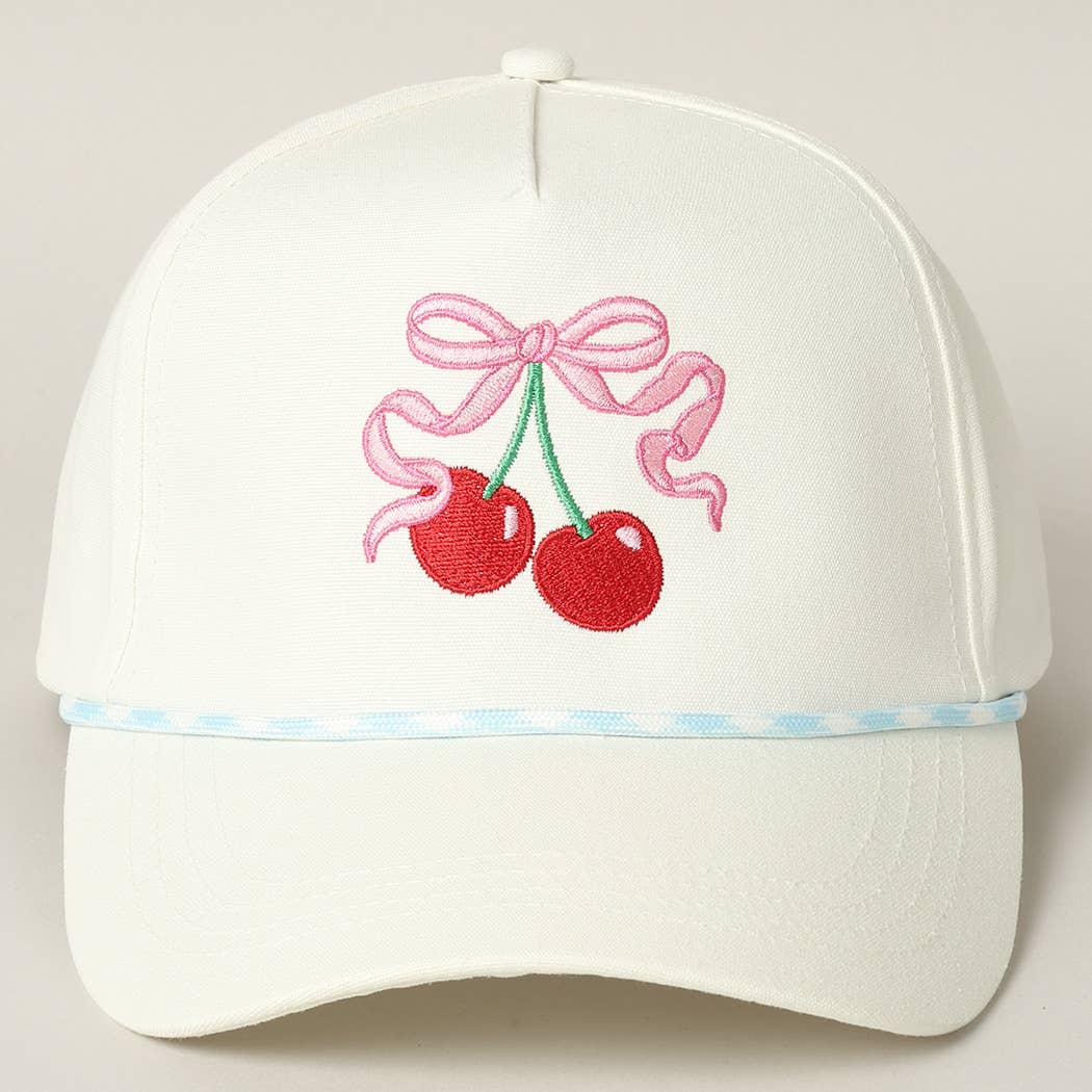 Cherry Ribbon Trucker Hat