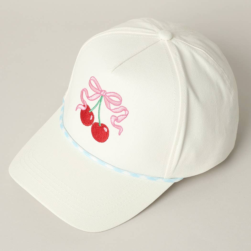 Cherry Ribbon Trucker Hat