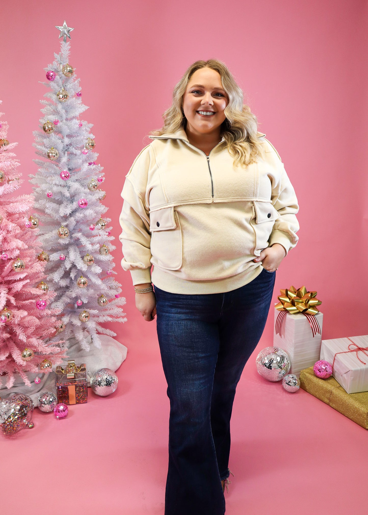 Delilah Half Zip Pullover