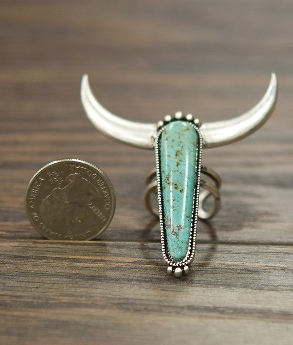 Longhorn Turquoise Ring