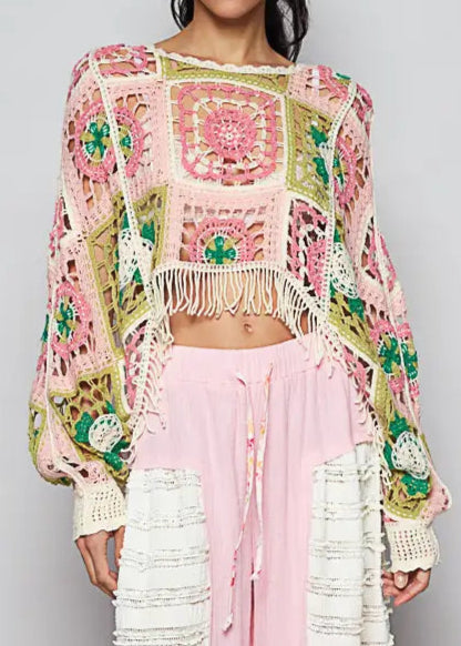 Boho Day Dream Long Sleeve Crochet Top
