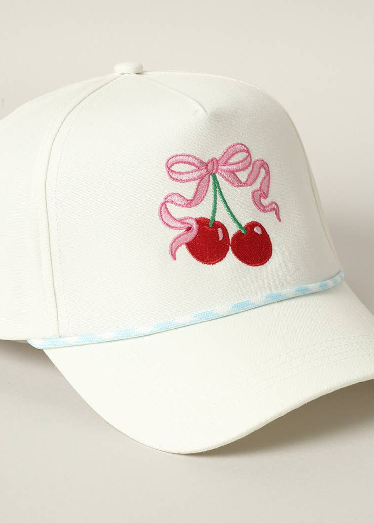 Cherry Ribbon Trucker Hat