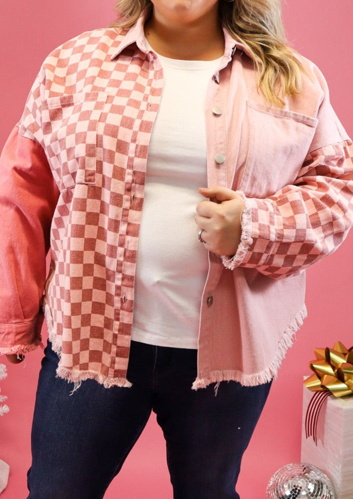 In The Moment Checkered Shacket