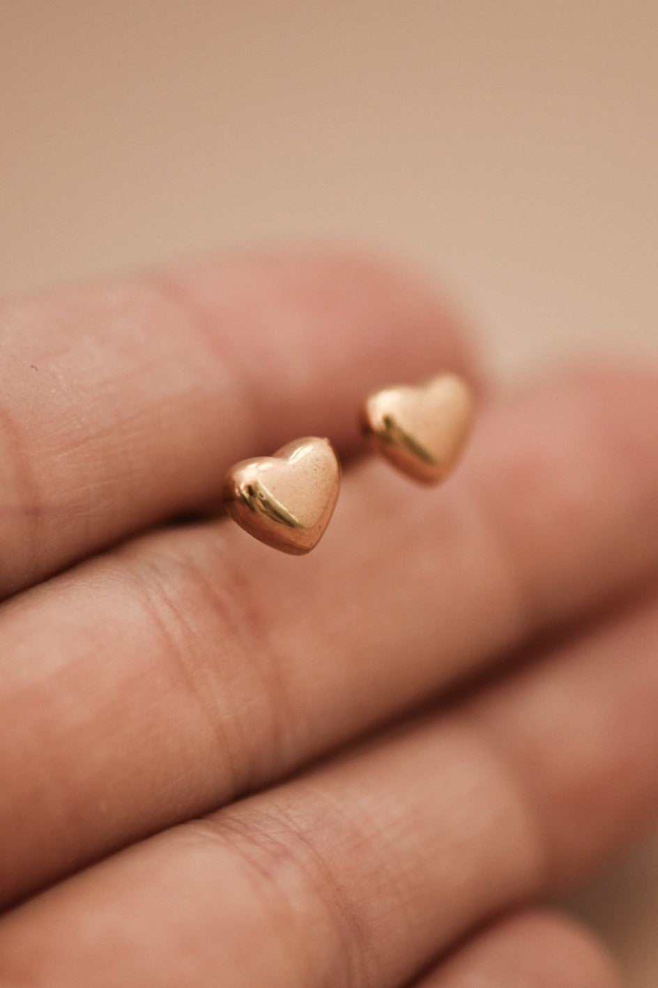 Dainty Heart Stud Earrings