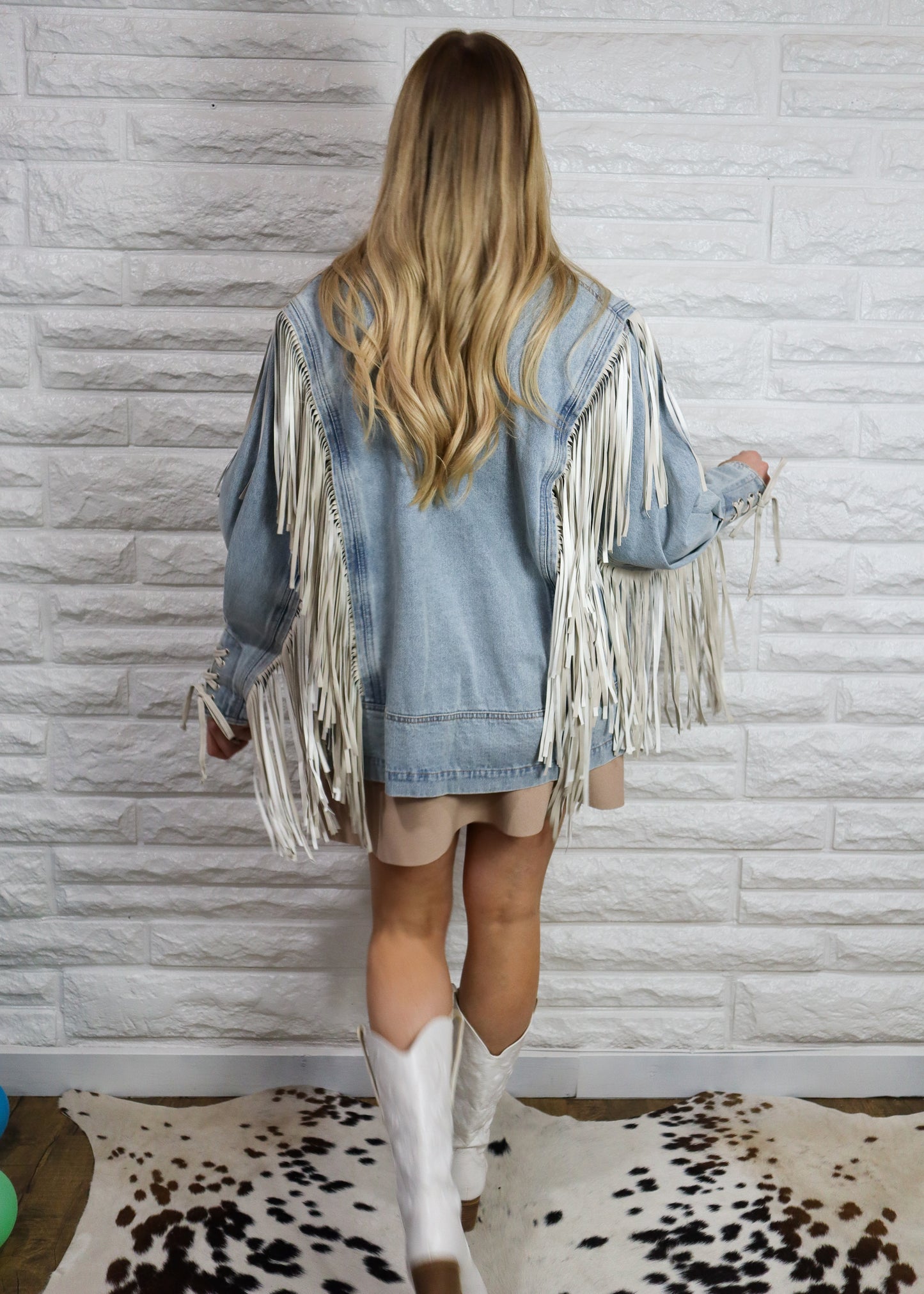Justine Fringe Denim Jacket