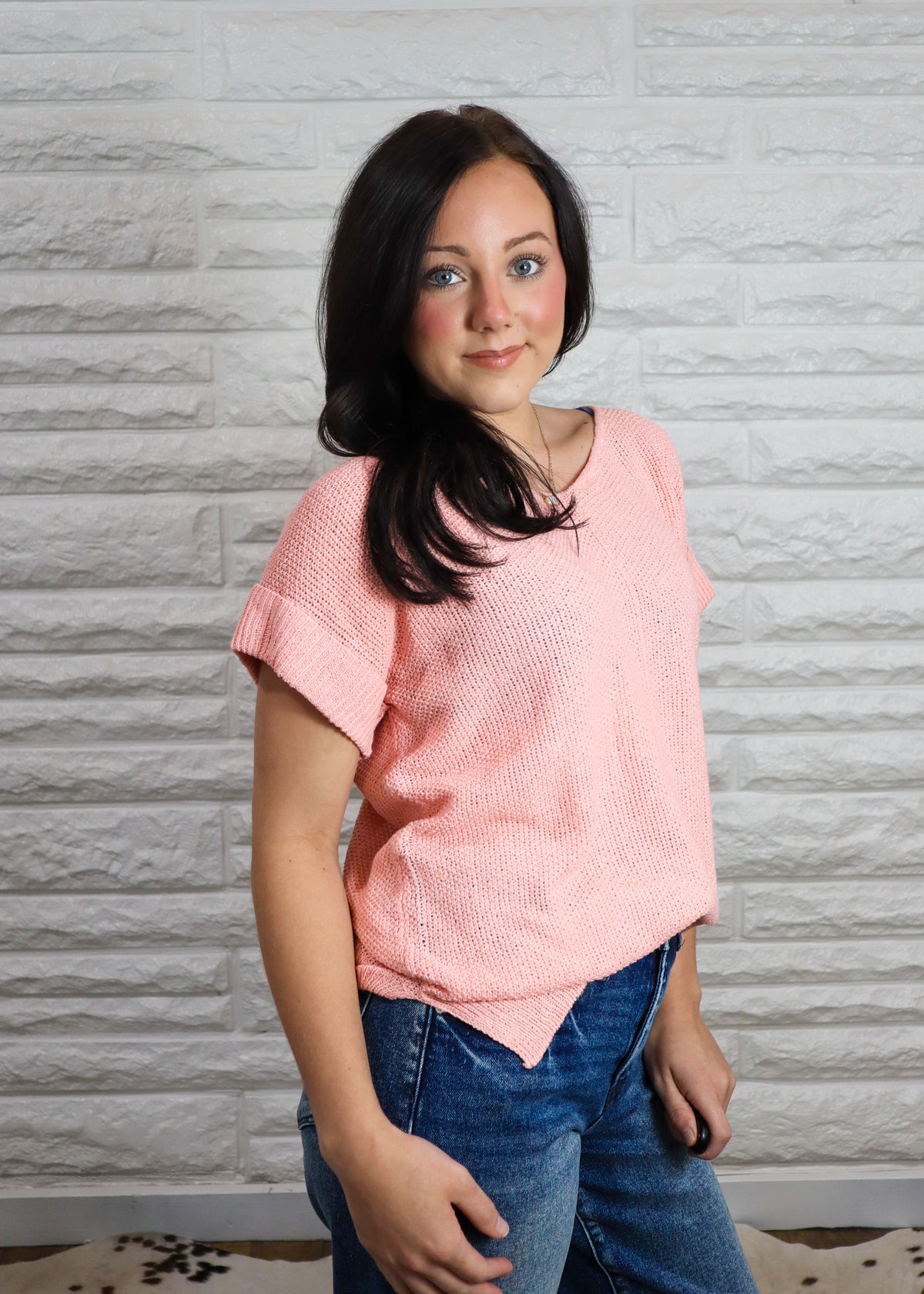 Easy Days Cuff Sleeve Top - Pink