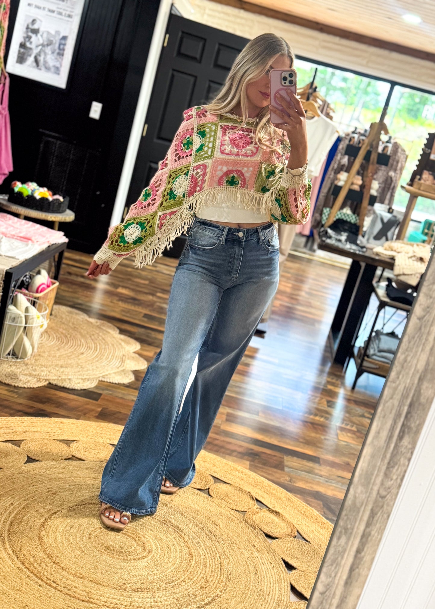 Boho Day Dream Long Sleeve Crochet Top