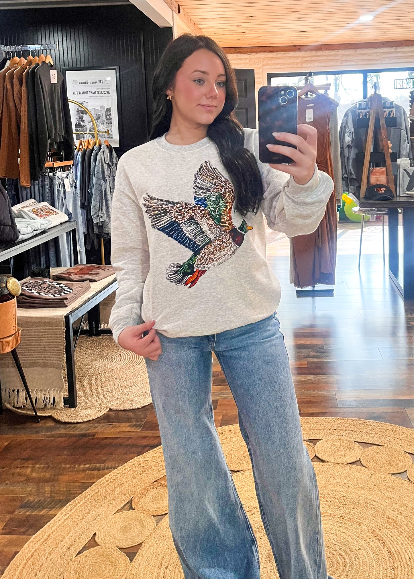 Rhinestone Mallard Sweatshirt
