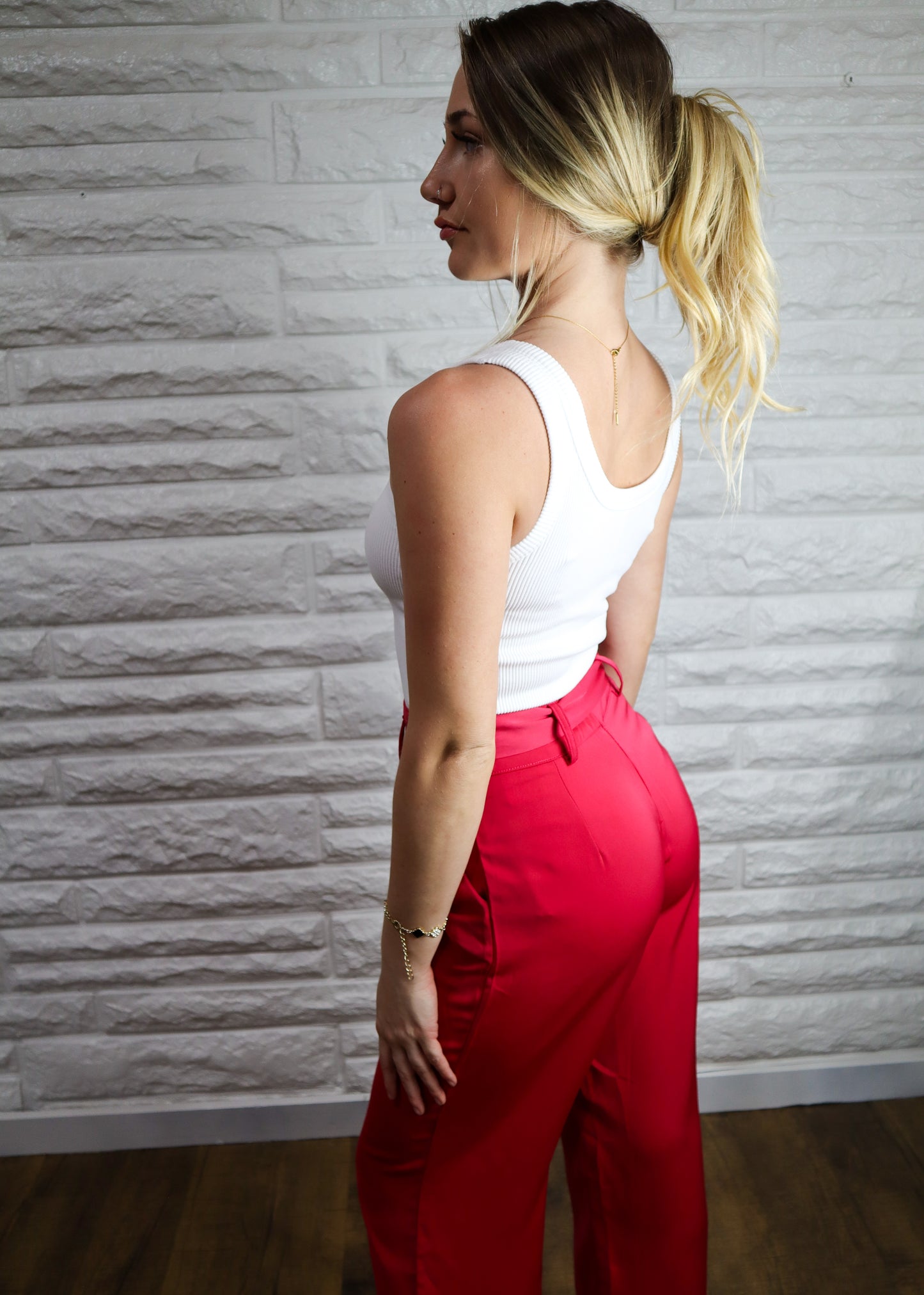 It's You Ribbed Tank - White