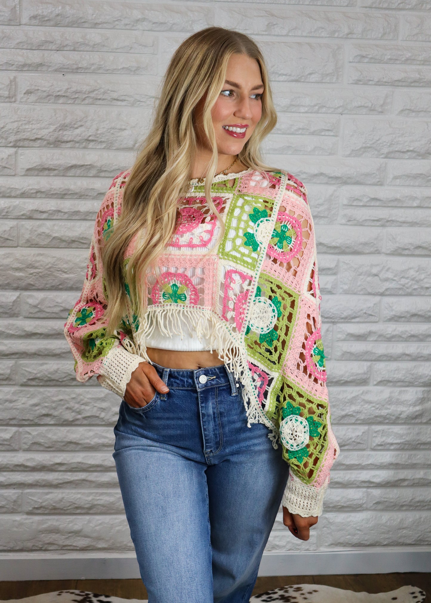 Boho Day Dream Long Sleeve Crochet Top