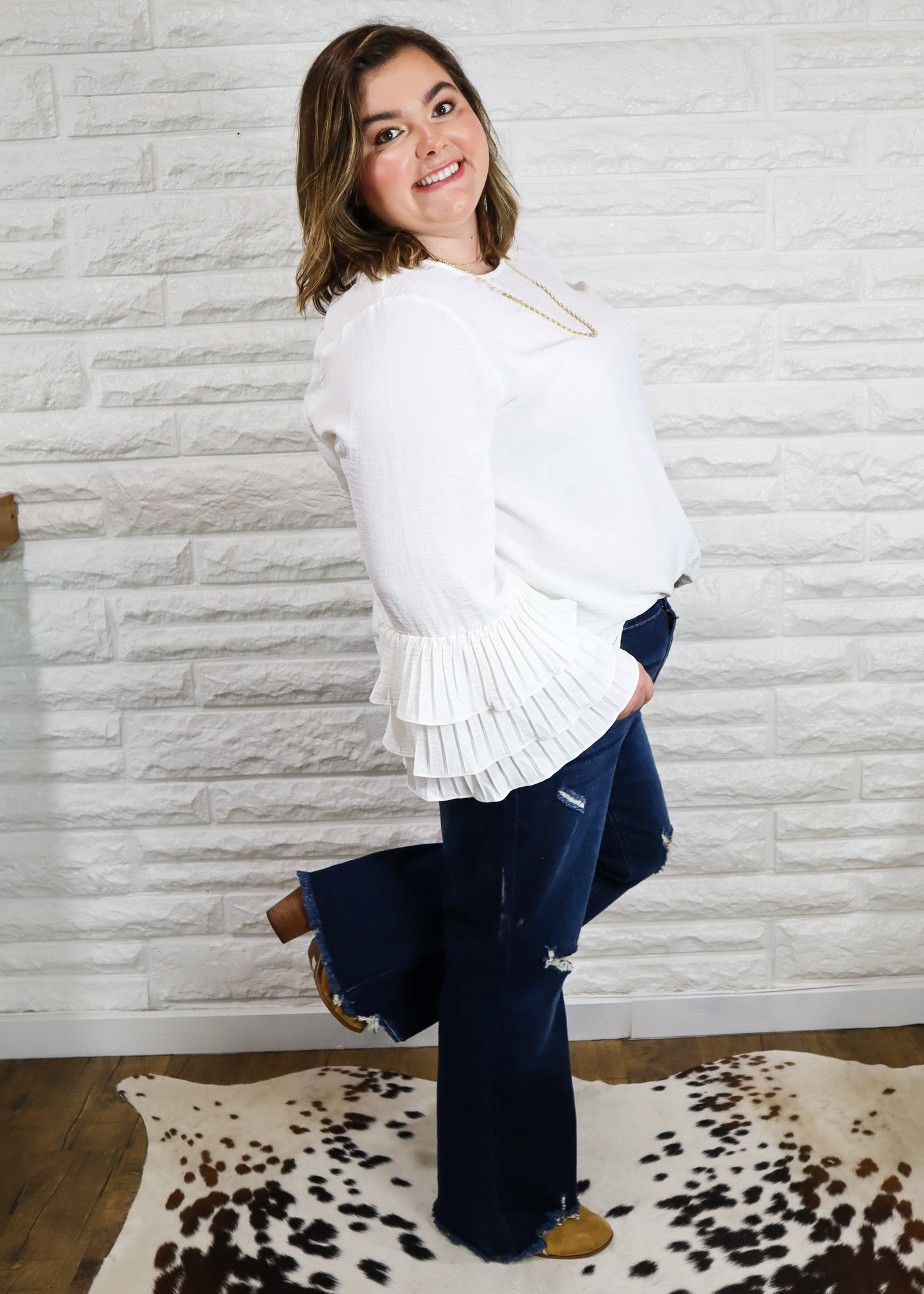 Brittanee High Rise Frayed Hem Jeans