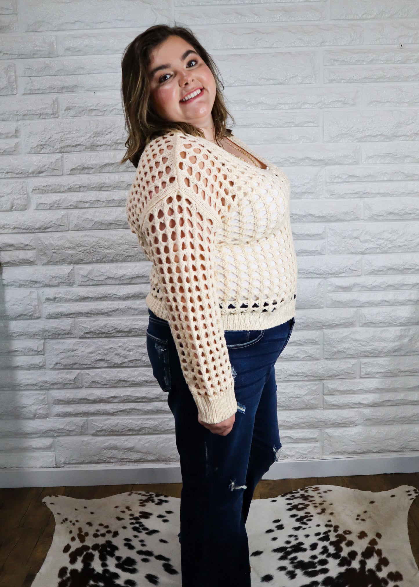 Abby Open Knit Top