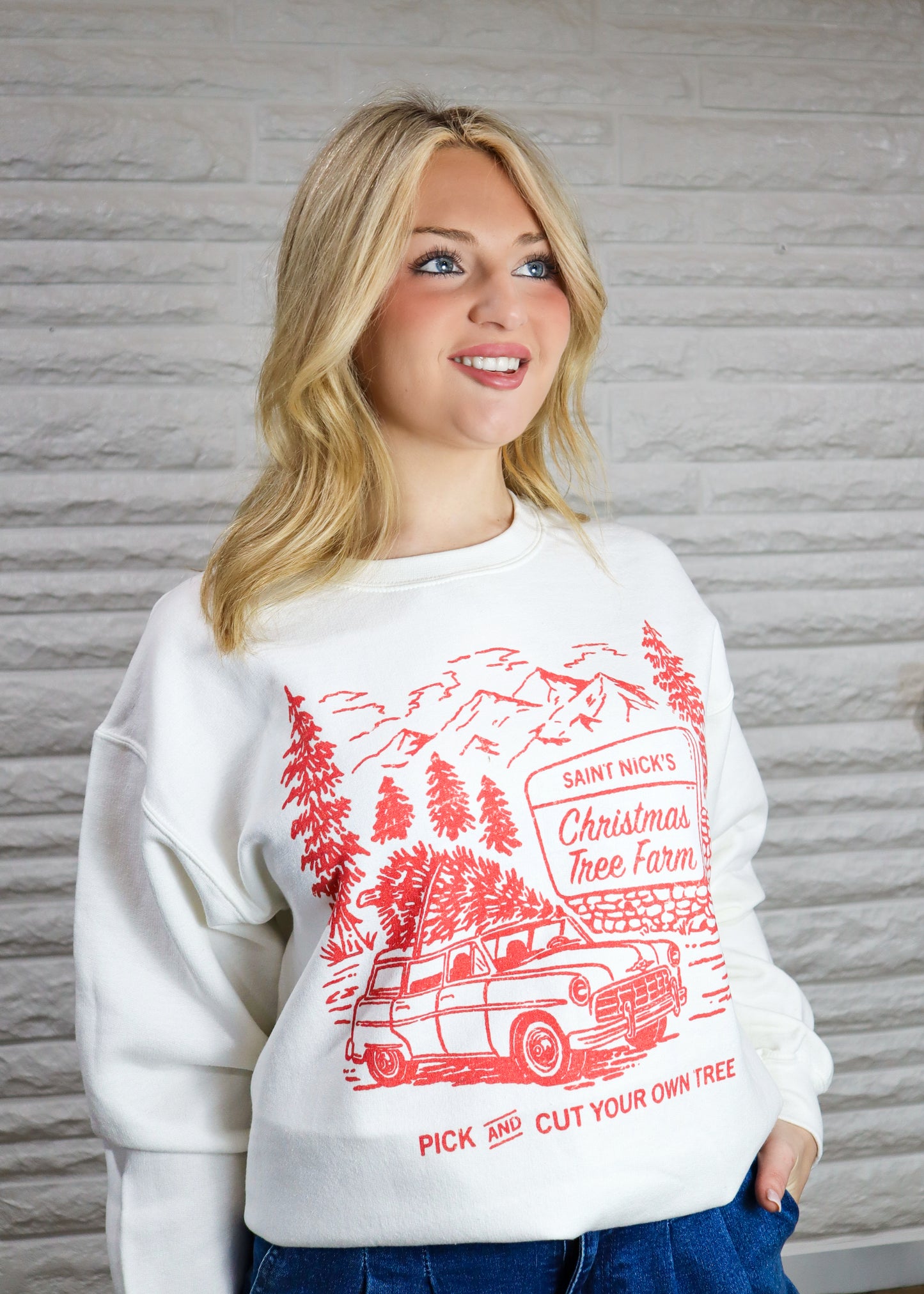 Christmas Tree Farm Oversized Sweatshirt