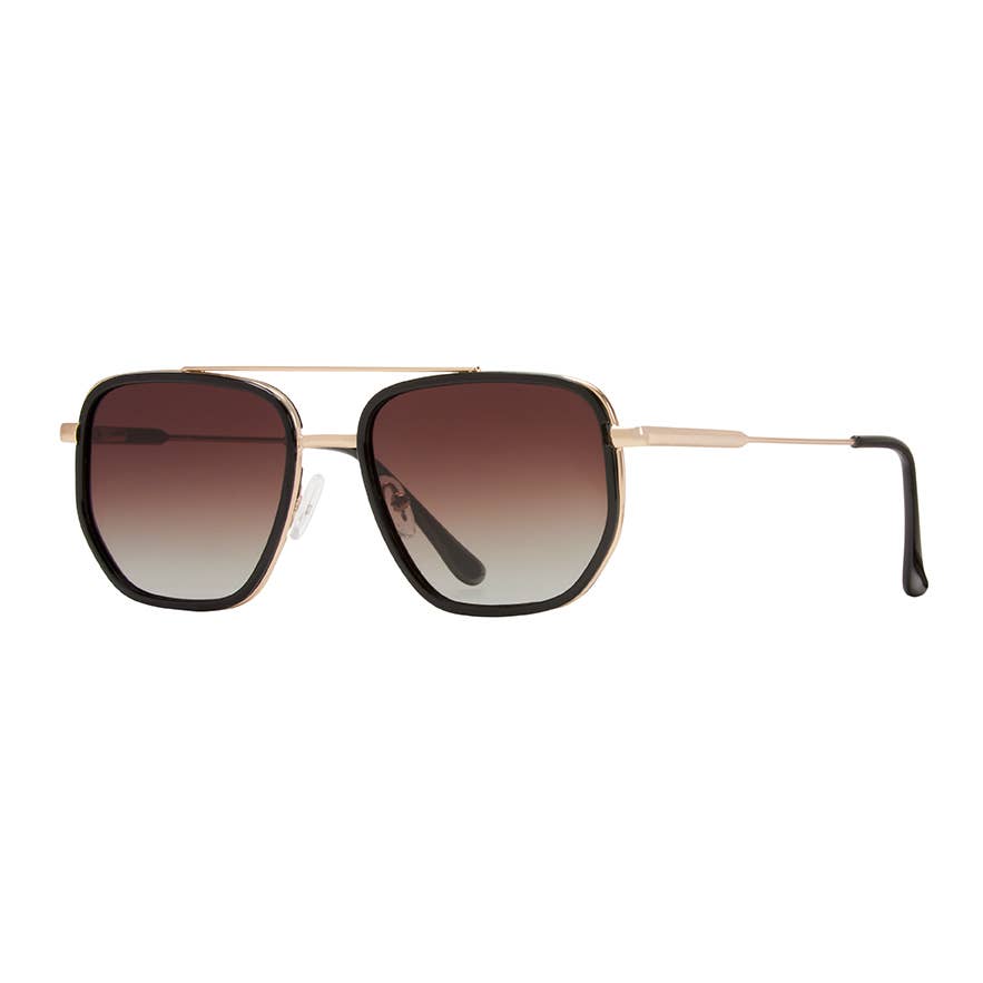 BP10335 - Flynn Onyx / Matte Gold / Brown Polarized