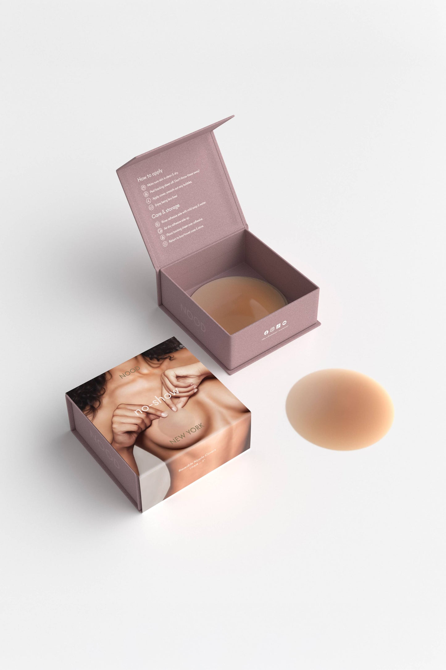 4in. No-Show | Reusable Adhesive Nipple Covers: No 3 Buff