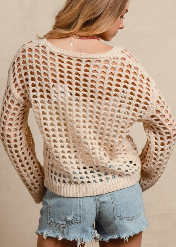 Abby Open Knit Top