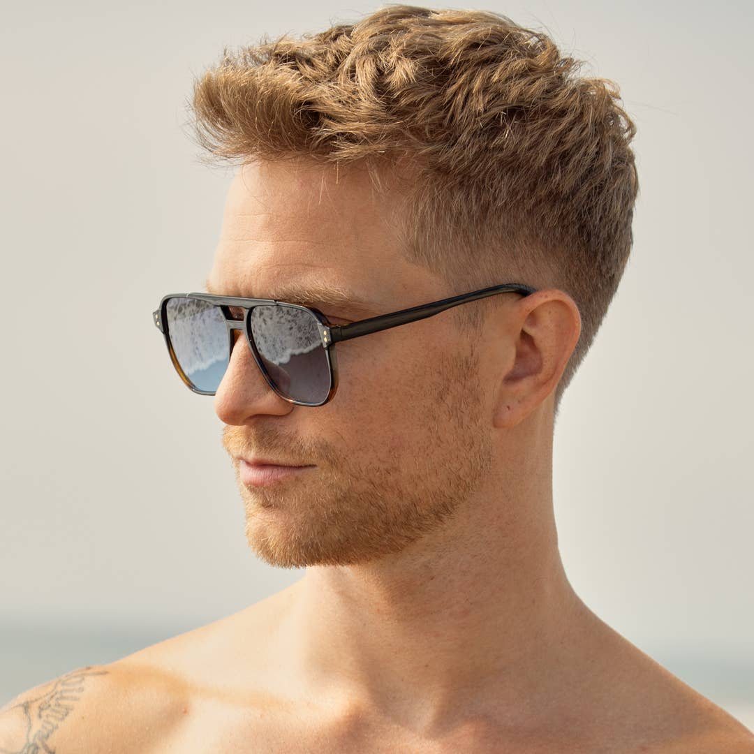 BP19925 - Pedro - Onyx/Tortoise Fade / Grey Polarized Lens
