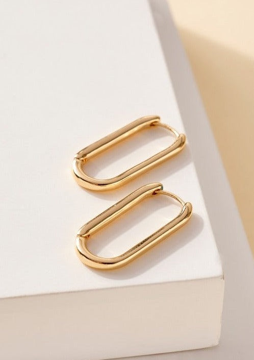 Symmetrical Oval Hoop Earrings