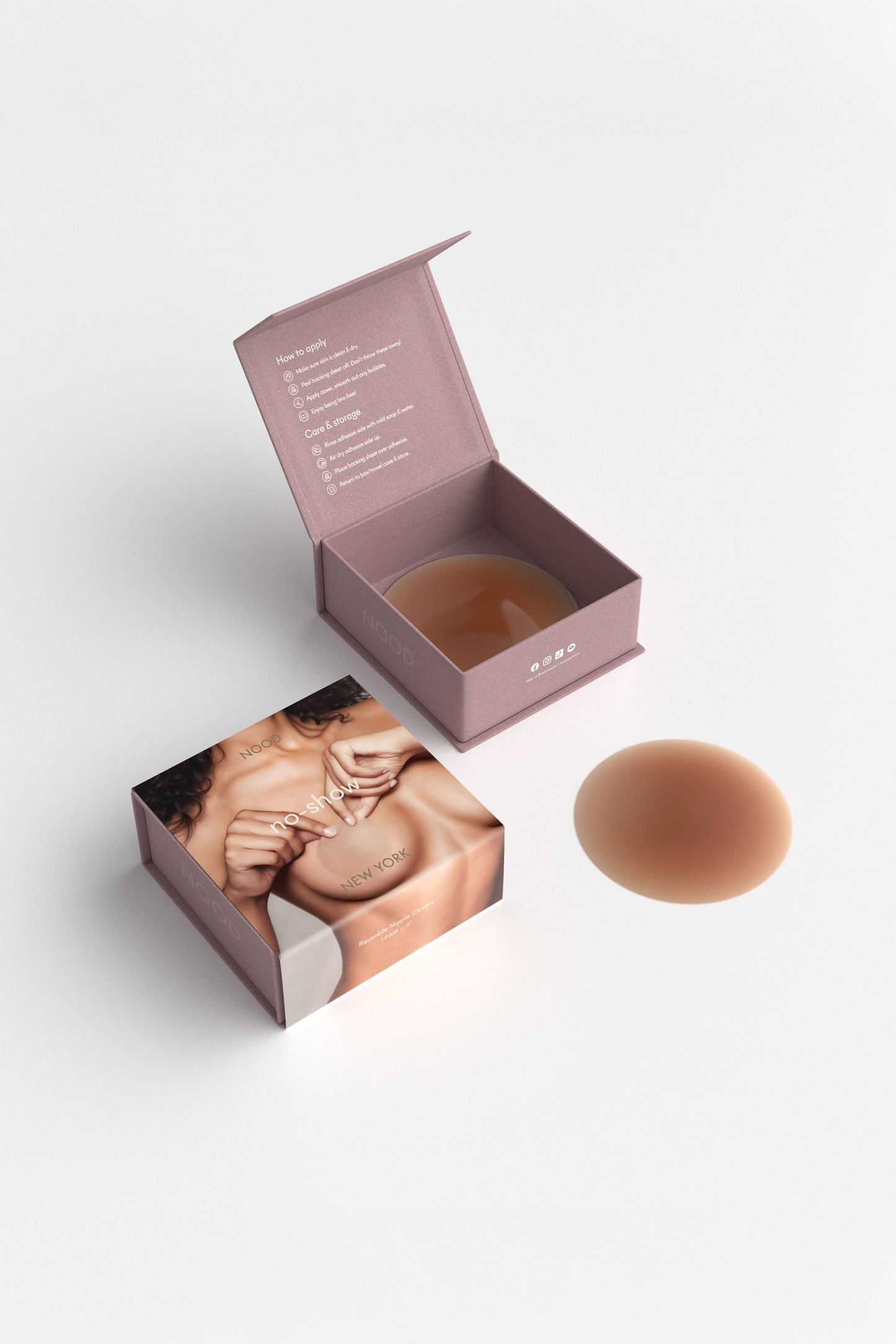 4in. No-Show | Reusable Adhesive Nipple Covers: No 3 Buff