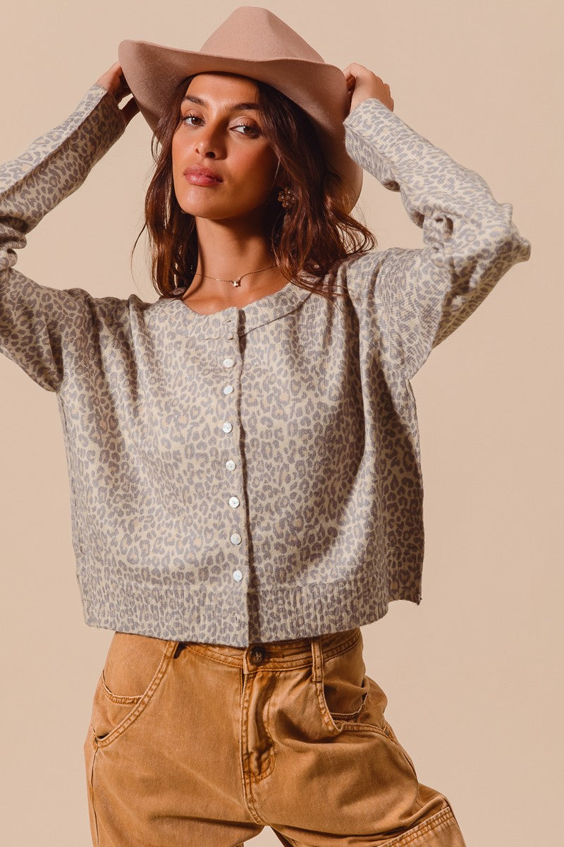 Camila Leopard Cardigan
