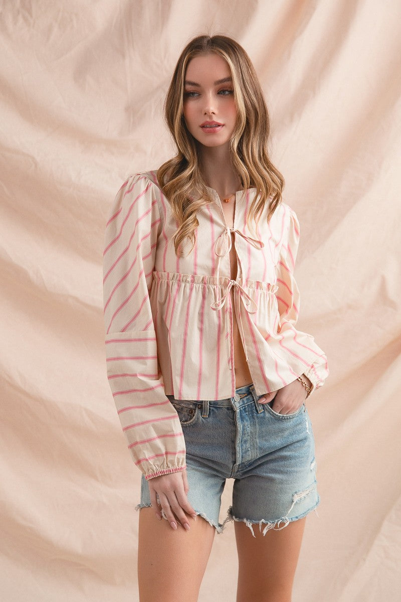Lover Lover Front Tie Blouse