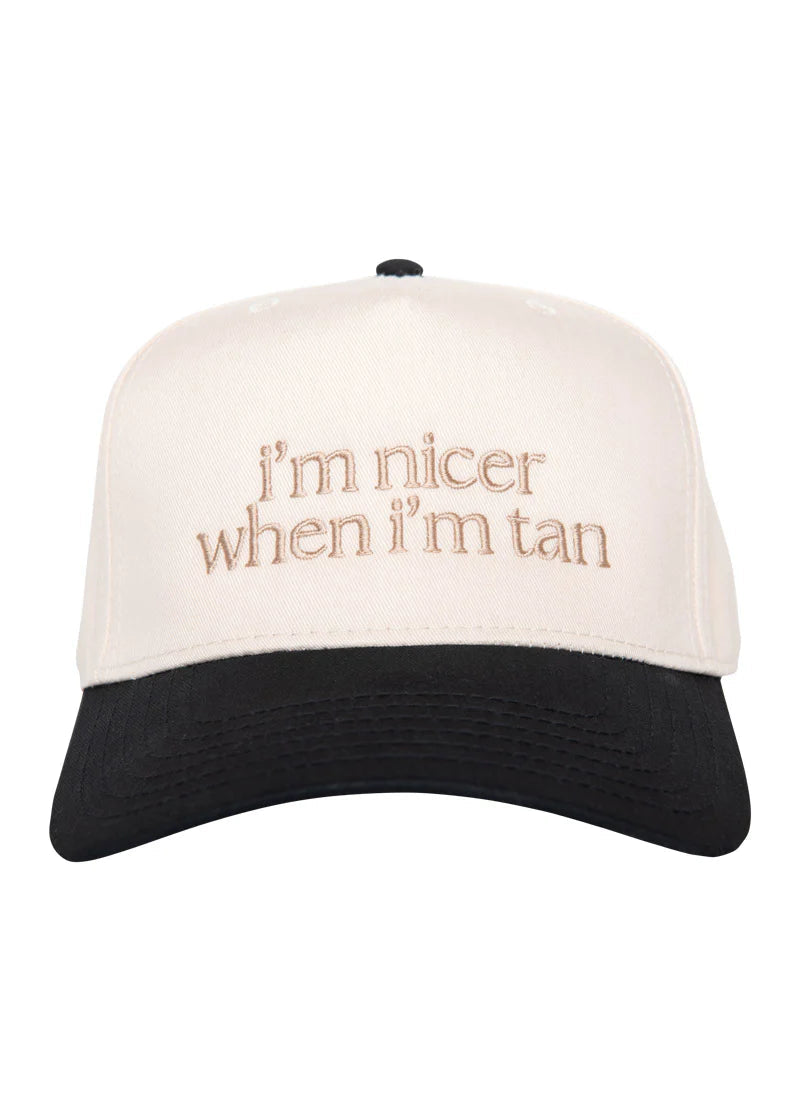 I’m Nicer When I’m Tan Two-Toned Vintage Trucker Hat