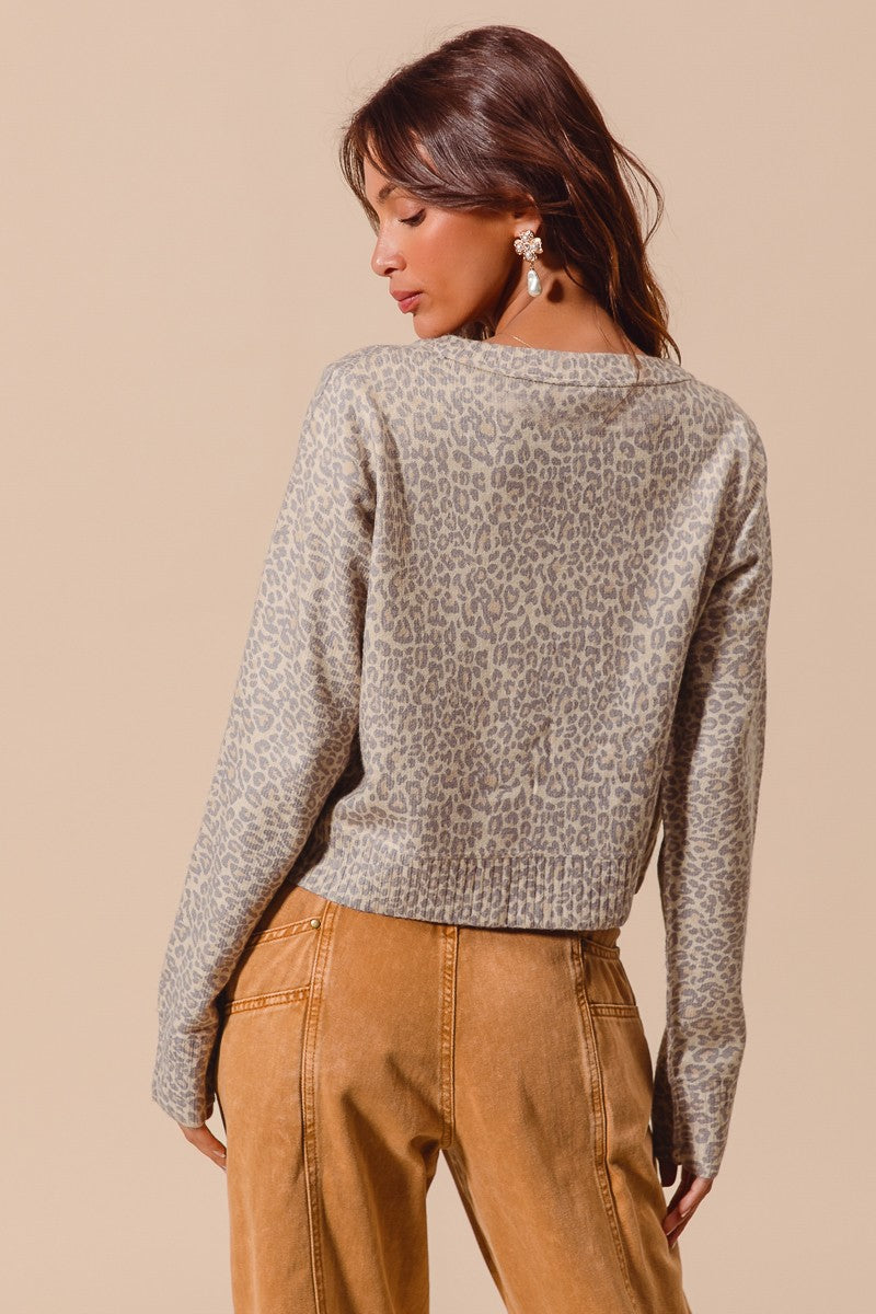 Camila Leopard Cardigan