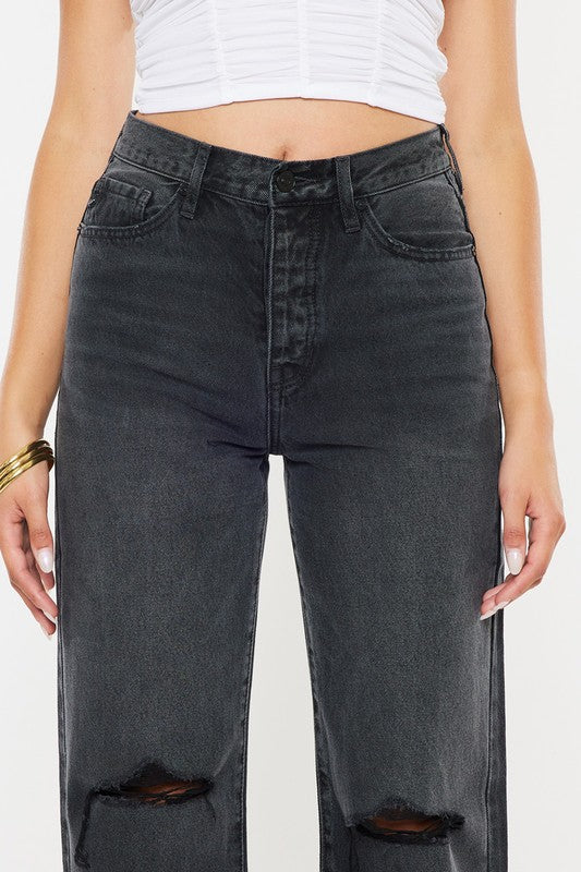 Ultra High Rise 90's Flare Jeans - Black